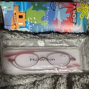 MicroVision Red rolling Glasses +1.50